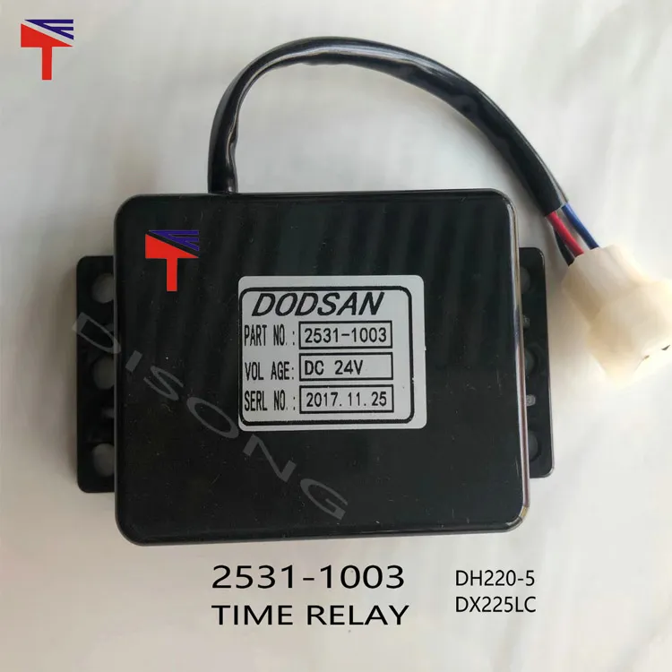 Relé de tiempo de piezas de excavadora de 24 V 2531-1003