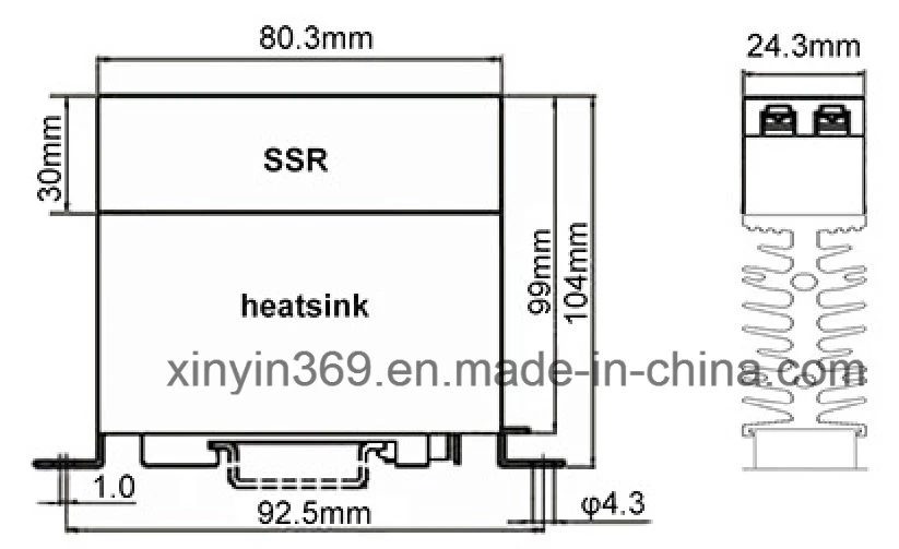 40A AC to AC DIN Rail Mount Slim SSR Relay Solid State Relay