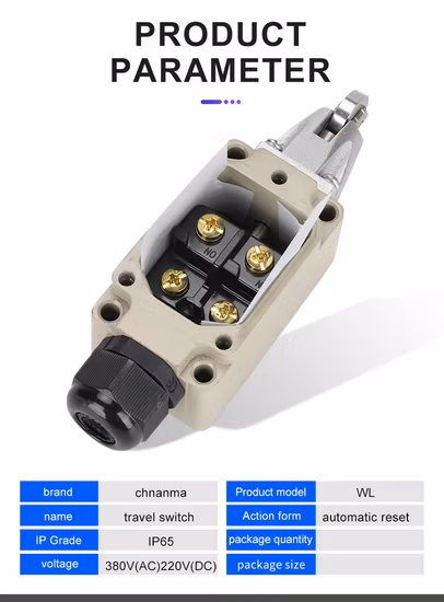 Interruptor de límite de la serie Wl con IP67